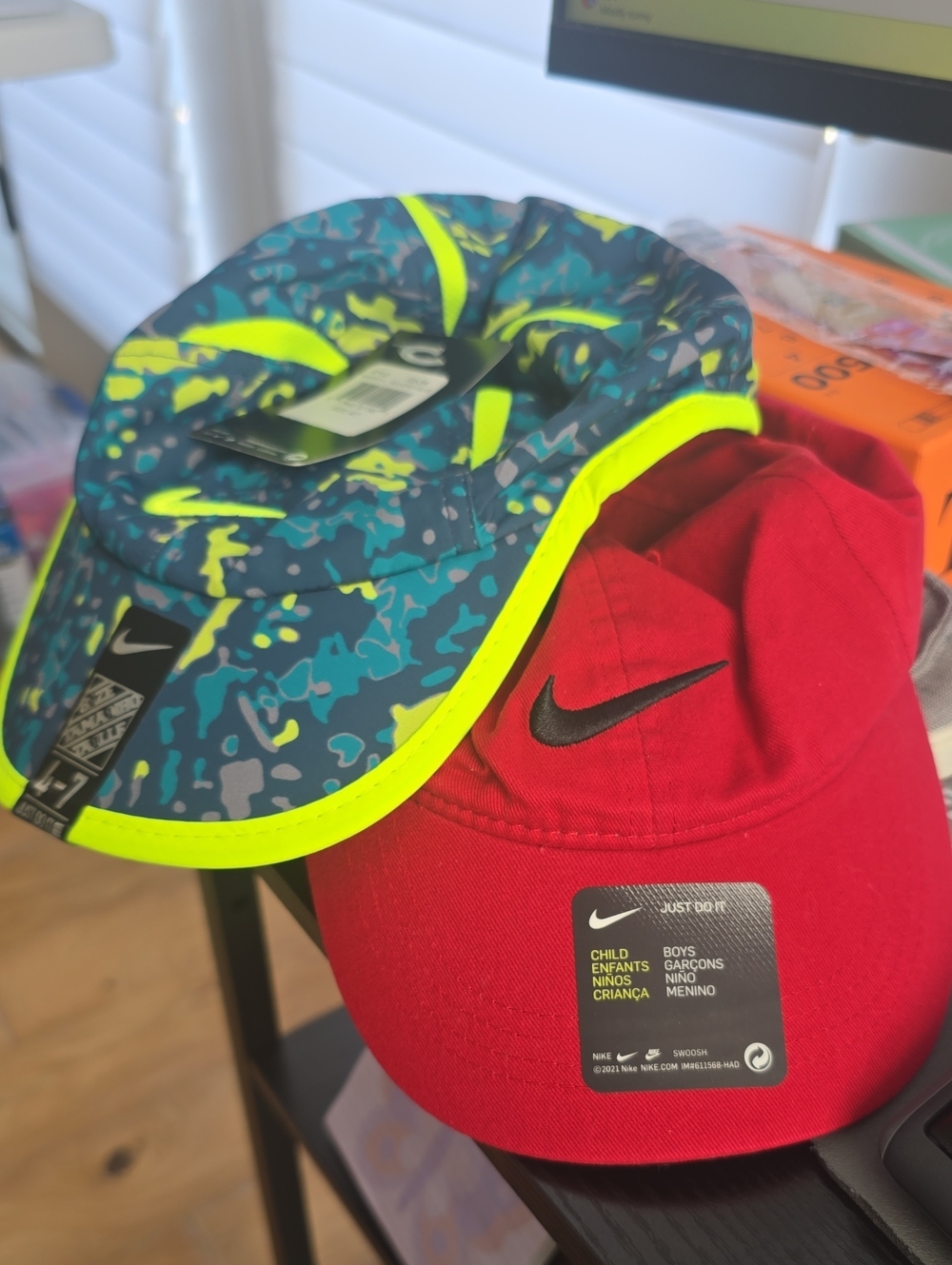 Lot of 2 Kids Nike Caps
